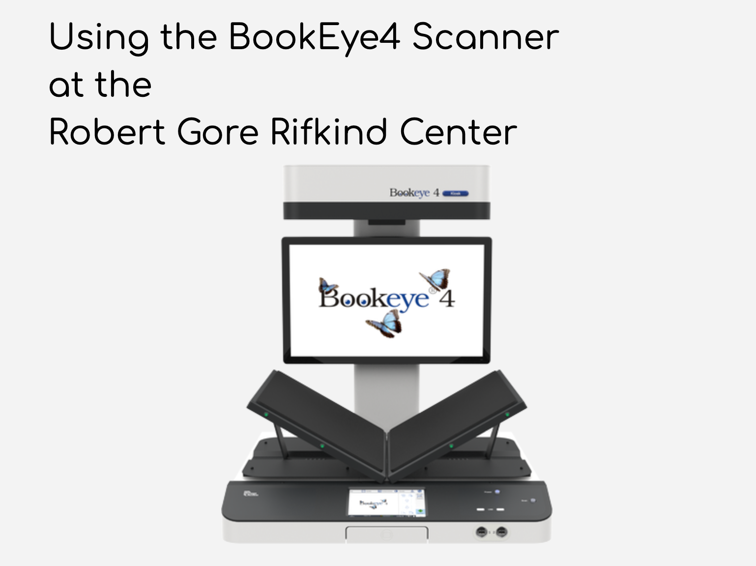 a screen shot of the title of my guide for operating the Bookeye scanner at the RGR center